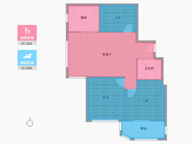 浙江省-温州市-得月花园-79.34-户型库-动静分区