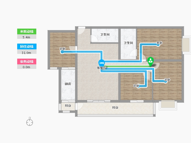 北京-北京市-北甲地路6号院-122.34-户型库-动静线