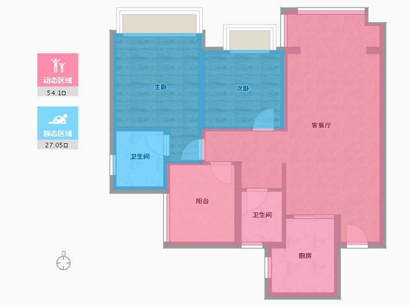 广西壮族自治区-柳州市-大唐观邸-77.47-户型库-动静分区