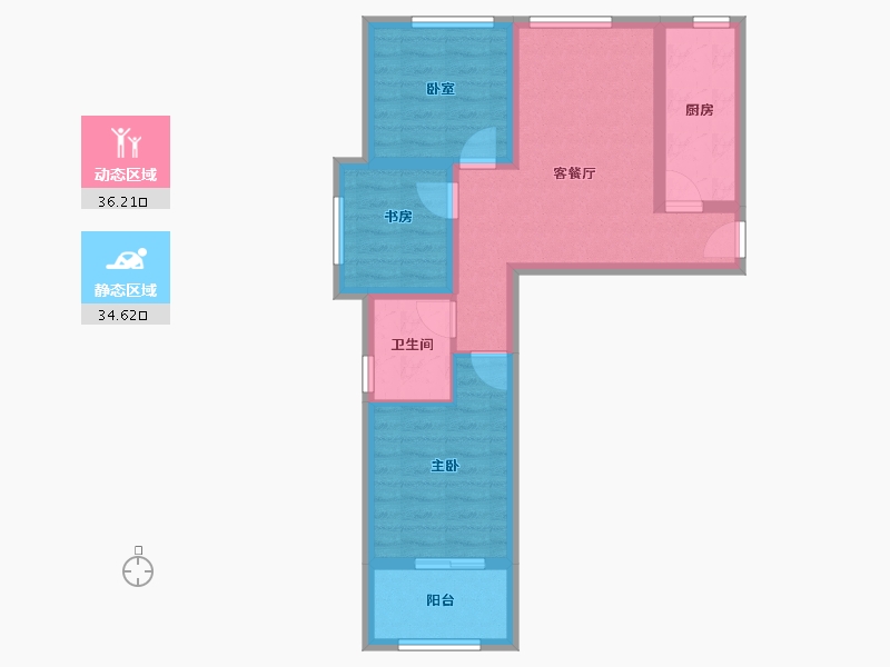 河南省-郑州市-康鑫花园-68.00-户型库-动静分区