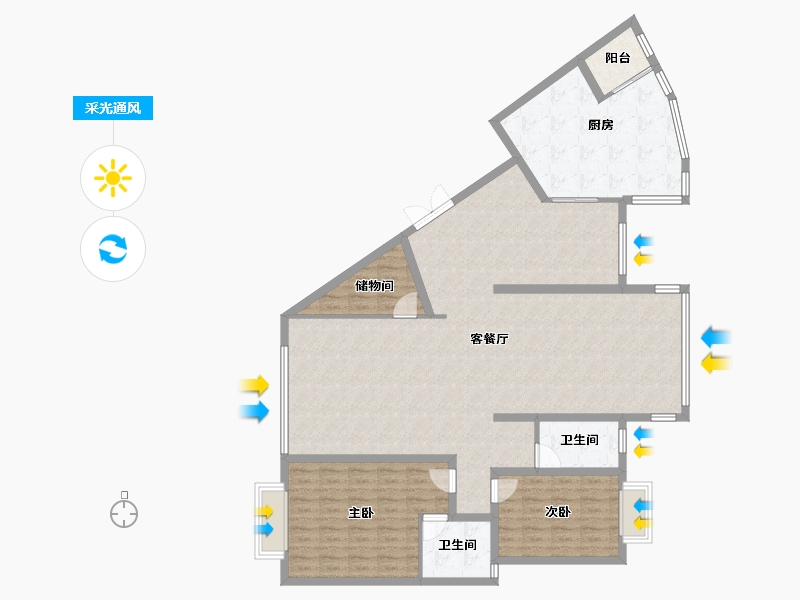 广西壮族自治区-柳州市-国信凤起新都-249.97-户型库-采光通风