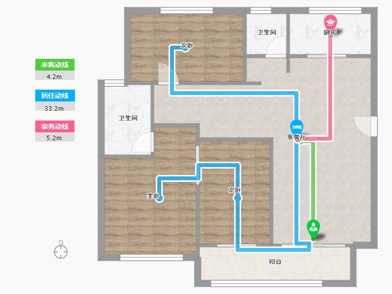 陕西省-西安市-沣华熙城-94.06-户型库-动静线