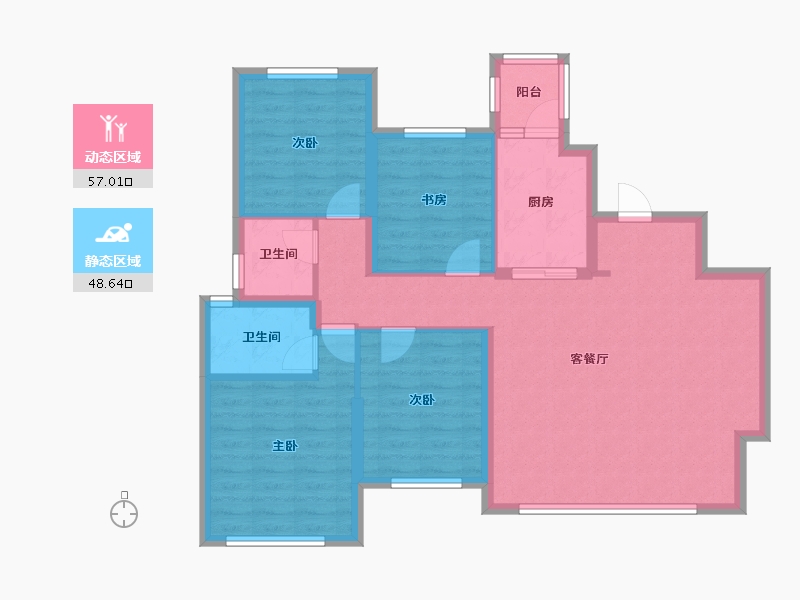 四川省-成都市-建发观唐映月-104.00-户型库-动静分区