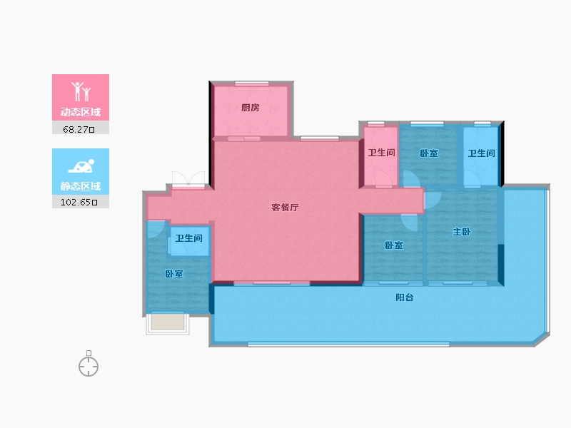 河南省-驻马店市-巨源壹号院-158.52-户型库-动静分区