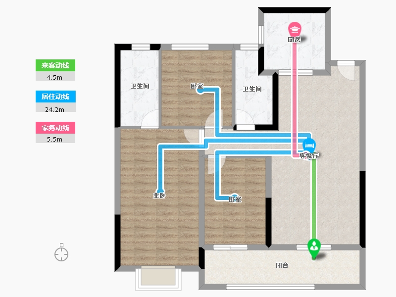 江苏省-无锡市-澄江明月-102.00-户型库-动静线