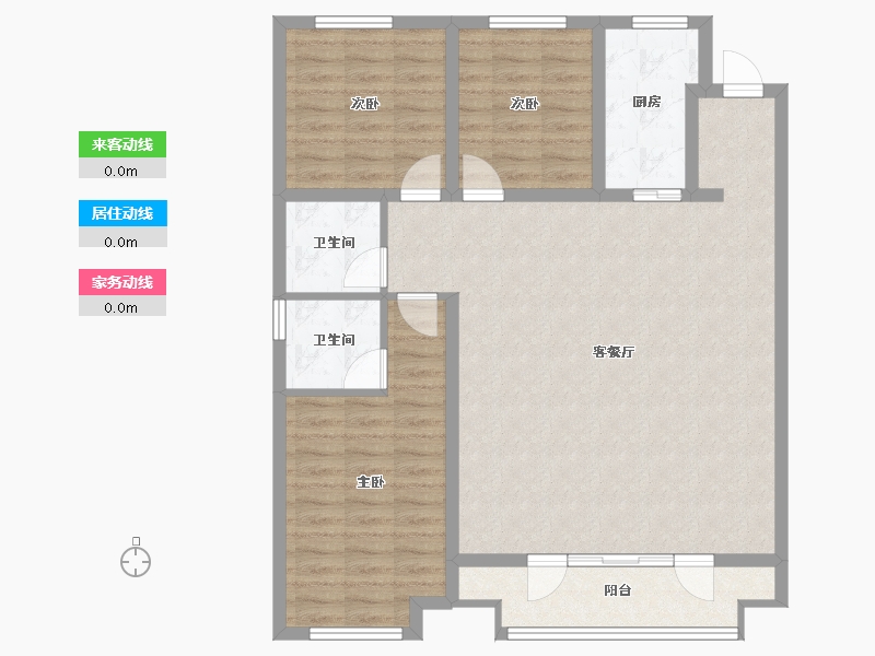 山西省-晋中市-文华公馆-114.40-户型库-动静线