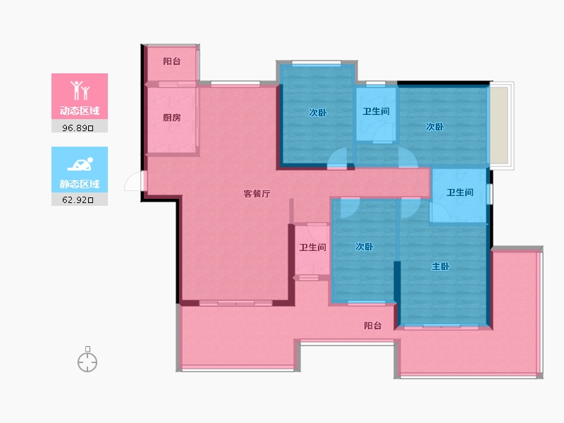 广西壮族自治区-防城港市-金源天鹅湖五期-142.00-户型库-动静分区