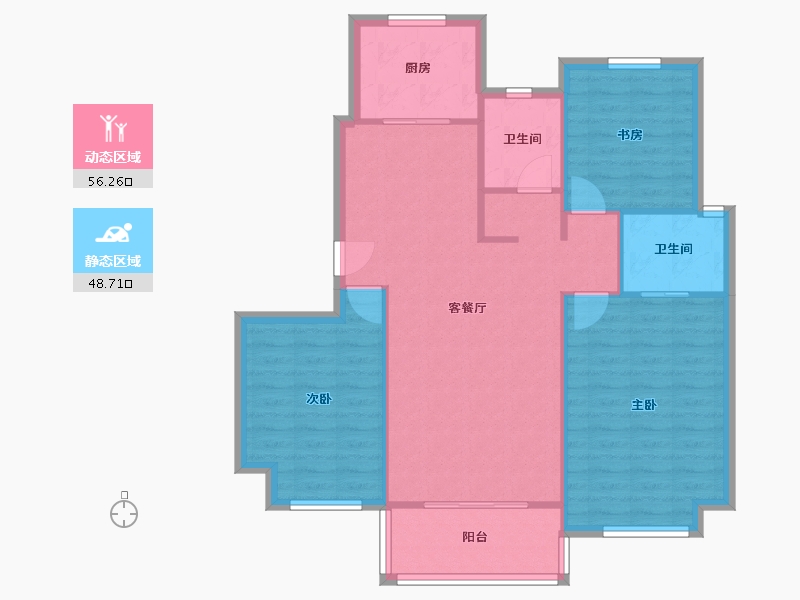 江苏省-苏州市-建发独墅湾-94.10-户型库-动静分区