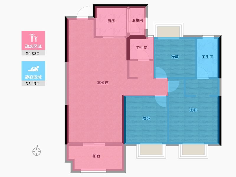 广西壮族自治区-梧州市-大都汇-85.00-户型库-动静分区