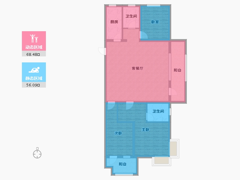 山东省-聊城市-民生城市玖玺-111.10-户型库-动静分区