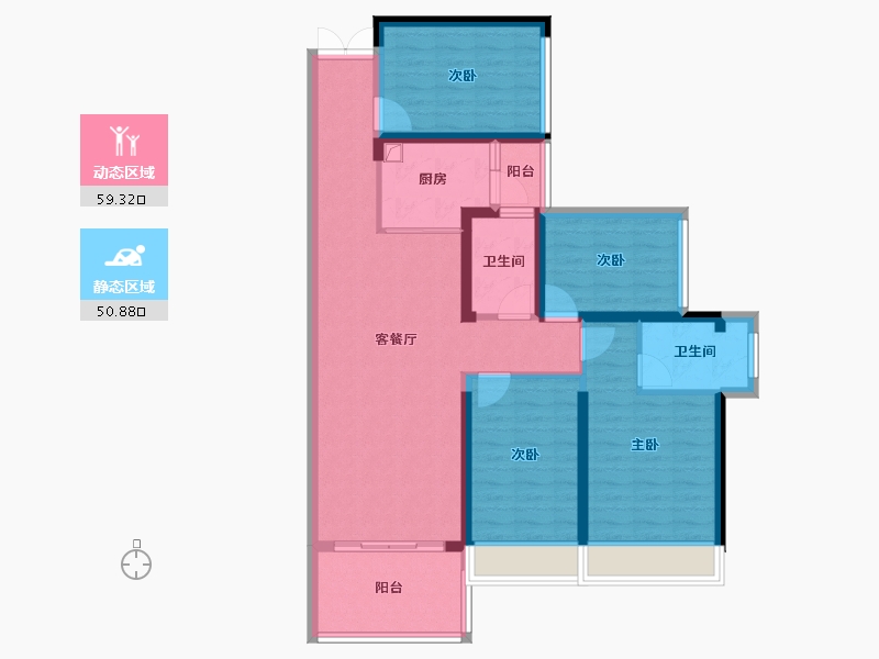 广东省-湛江市-福濠华庭-106.00-户型库-动静分区