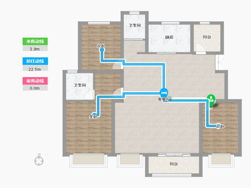 河南省-安阳市-林州柒号院-130.00-户型库-动静线