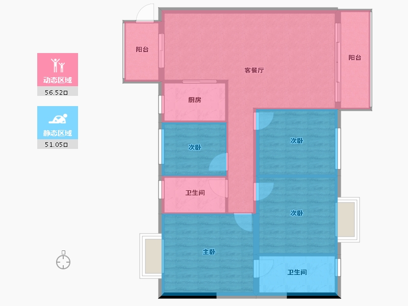 广西壮族自治区-玉林市-富林金桂丽湾-108.43-户型库-动静分区