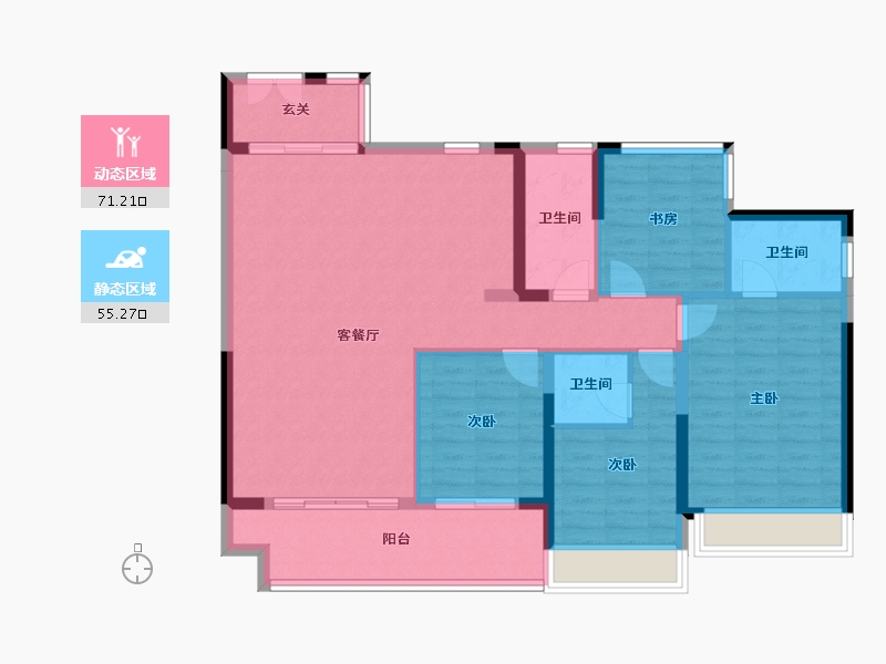 广东省-佛山市-保利广佛湾堂悦-114.68-户型库-动静分区