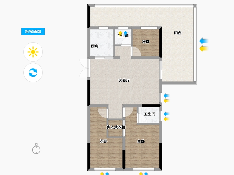 河南省-驻马店市-旭强雲起江山-102.30-户型库-采光通风