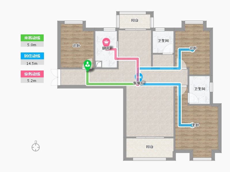 湖北省-武汉市-鼎盛璟城-91.67-户型库-动静线