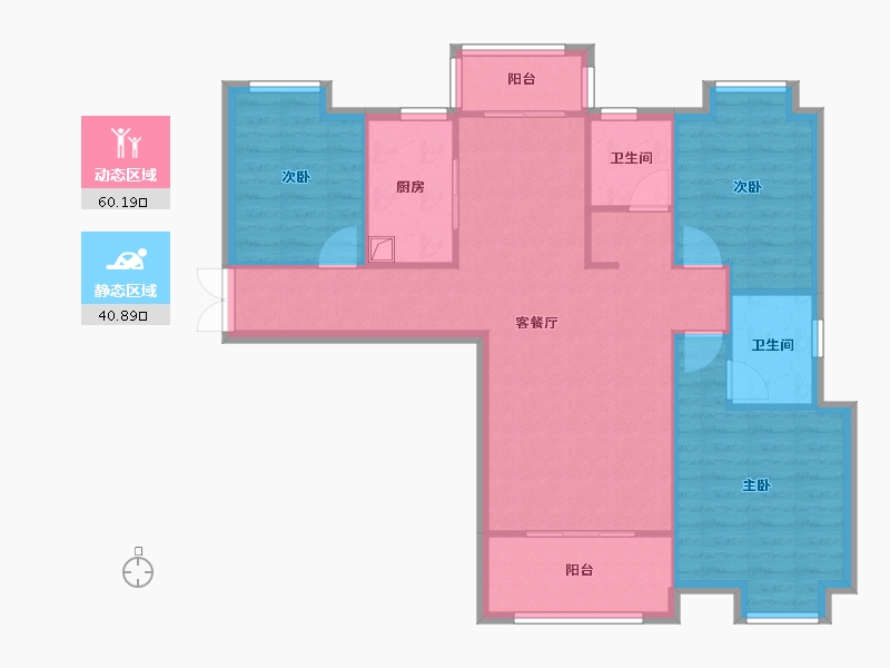 湖北省-武汉市-鼎盛璟城-91.67-户型库-动静分区