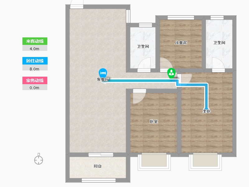 河北省-保定市-长润 万和府-100.80-户型库-动静线