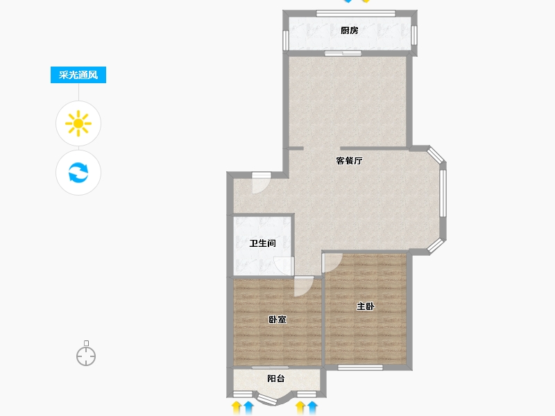 天津-天津市-滨河家园-89.20-户型库-采光通风