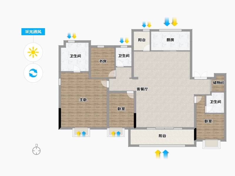 江苏省-苏州市-保利·珺华赋-178.74-户型库-采光通风