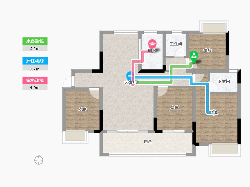 江西省-赣州市-翡翠学府-102.40-户型库-动静线