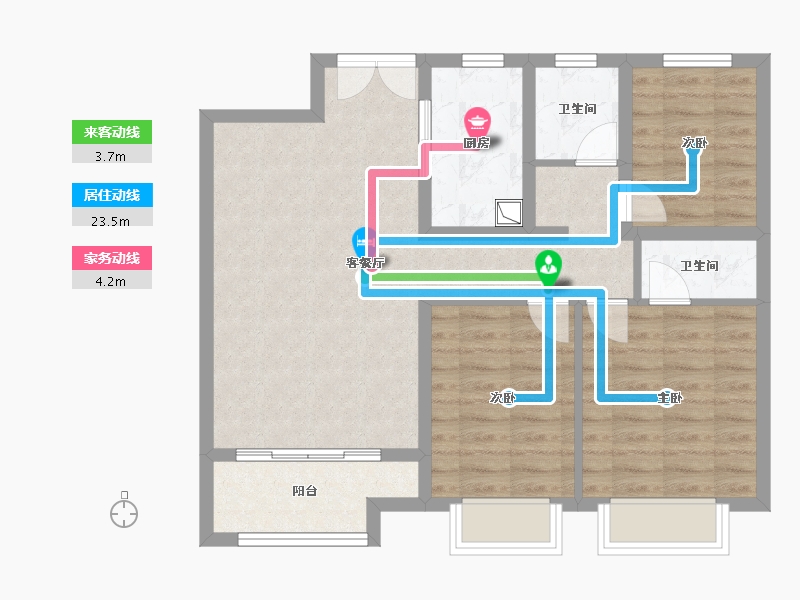 河北省-保定市-朝阳首府澜园-80.00-户型库-动静线