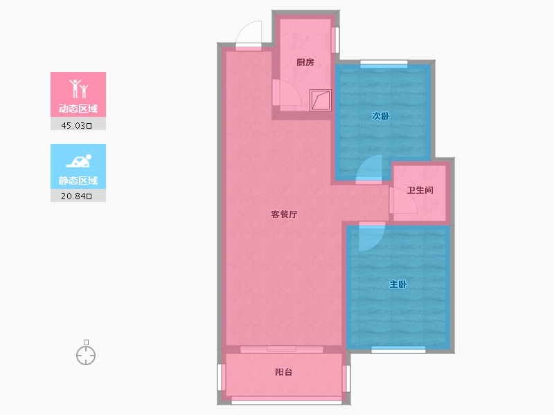 河北省-保定市-盛港国际-65.64-户型库-动静分区