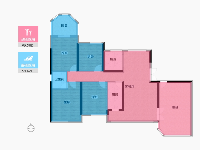 福建省-漳州市-福建一建锦绣时代-111.20-户型库-动静分区