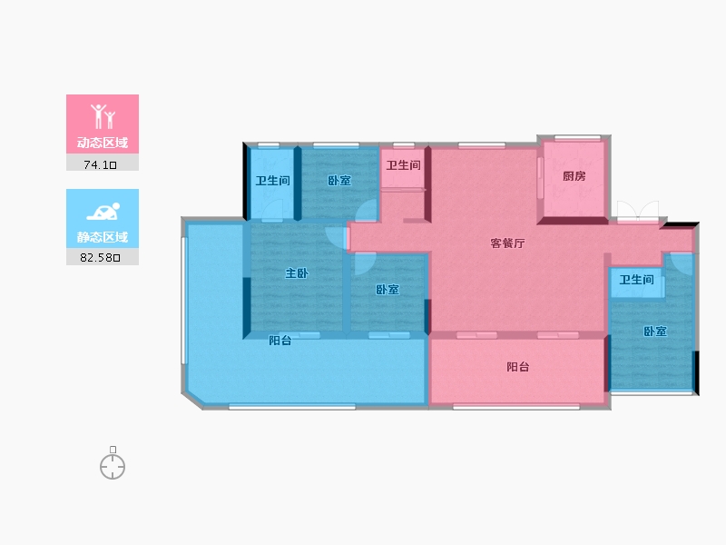 河南省-驻马店市-巨源壹号院-141.01-户型库-动静分区