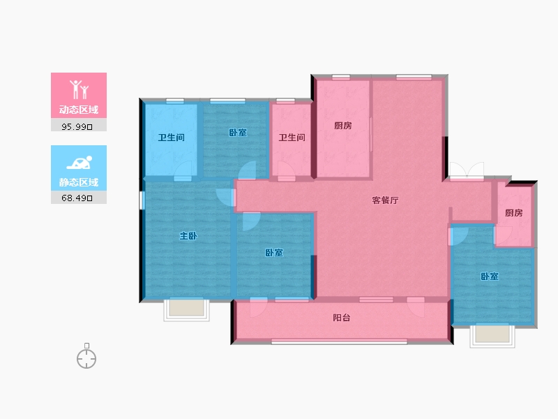 山东省-青岛市-银丰御玺-147.99-户型库-动静分区