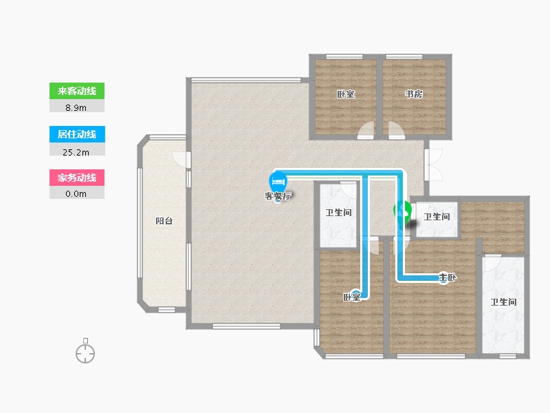 黑龙江省-哈尔滨市-外滩壹号院-178.62-户型库-动静线