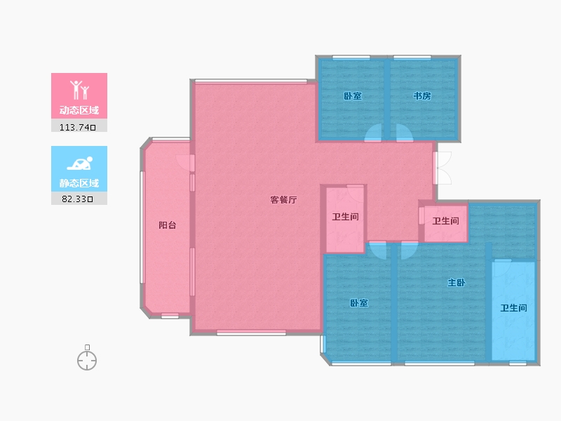 黑龙江省-哈尔滨市-外滩壹号院-178.62-户型库-动静分区