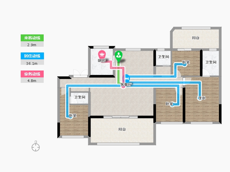 河南省-驻马店市-巨源壹号院-140.65-户型库-动静线