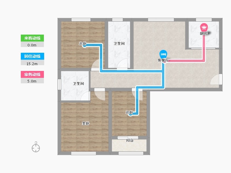 河北省-石家庄市-安锦云庭-88.00-户型库-动静线