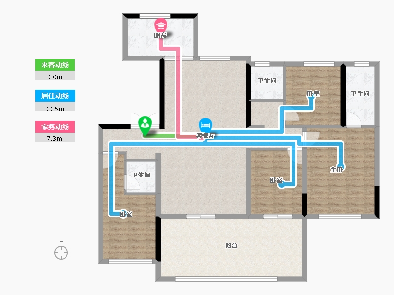 河南省-驻马店市-巨源壹号院-132.11-户型库-动静线