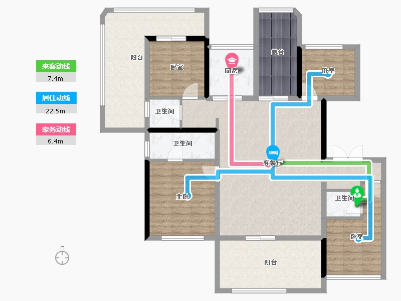 河南省-驻马店市-巨源壹号院-130.66-户型库-动静线