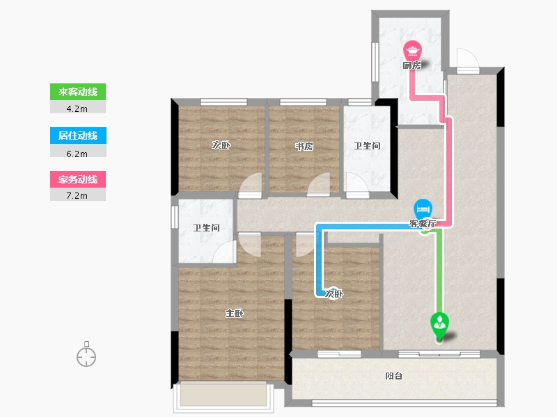 浙江省-绍兴市-金茂暨阳府-108.00-户型库-动静线