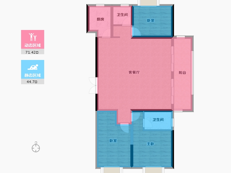 河南省-驻马店市-品盛公馆-104.96-户型库-动静分区