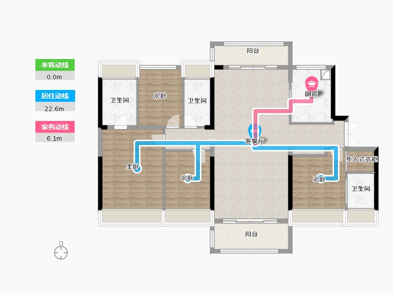 广东省-珠海市-恒荣城市溪谷三期-132.01-户型库-动静线