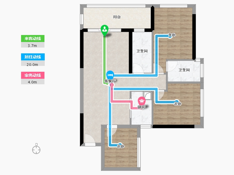 广东省-湛江市-润峰悦府-80.72-户型库-动静线