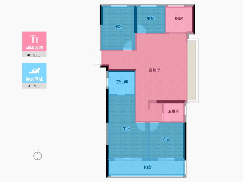 浙江省-绍兴市-振东康居-97.02-户型库-动静分区