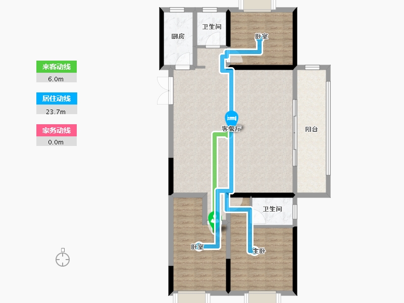 河南省-驻马店市-品盛公馆-104.93-户型库-动静线