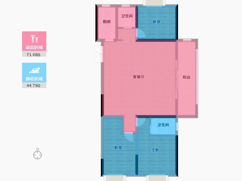 河南省-驻马店市-品盛公馆-104.93-户型库-动静分区