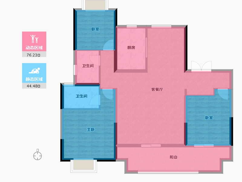 河南省-驻马店市-品盛公馆-108.52-户型库-动静分区