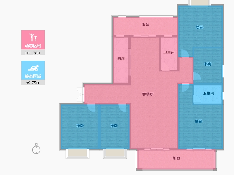 海南省-海口市-海府大院-177.61-户型库-动静分区