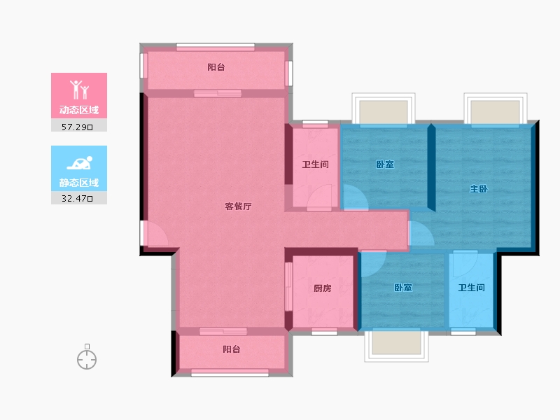 广东省-肇庆市-中源誉峰2期-79.20-户型库-动静分区