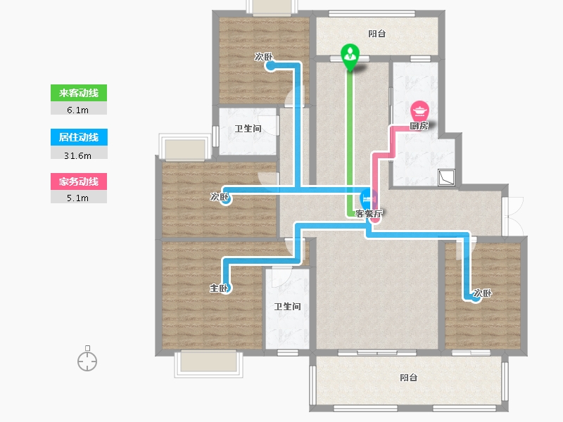 海南省-海口市-海府大院-148.00-户型库-动静线