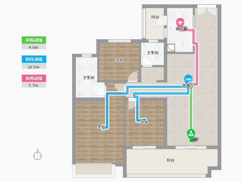 海南省-海口市-海府大院-104.00-户型库-动静线