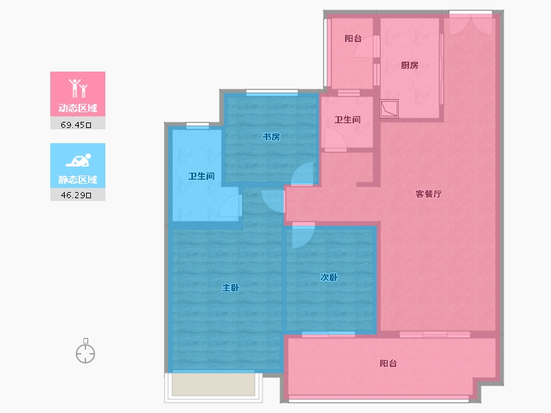 海南省-海口市-海府大院-104.00-户型库-动静分区