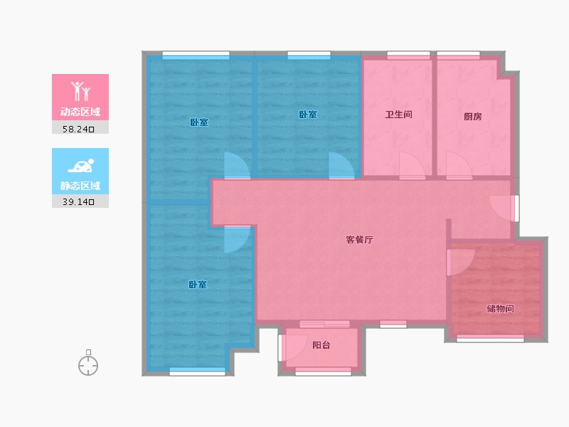 河北省-石家庄市-国宾壹号-87.20-户型库-动静分区